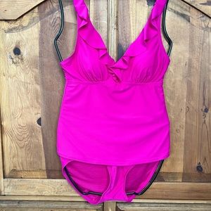 COPY - NWOT DKNY Tankini Swim Top and Bottoms Size XL Fuchsia Pink